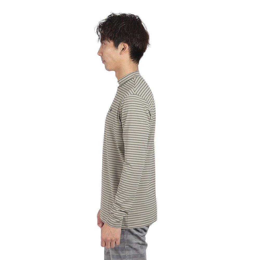 ROSASEN（メンズ）ゴルフウェア ベアテン ボーダー長袖モックネック 044-22911-027-24AW