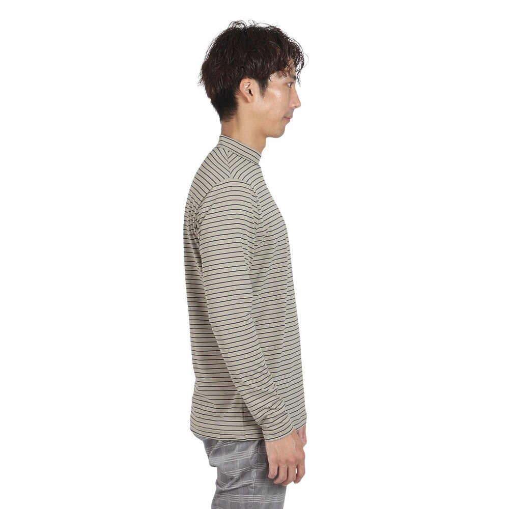 ROSASEN（メンズ）ゴルフウェア ベアテン ボーダー長袖モックネック 044-22911-027-24AW