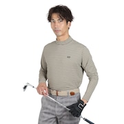 (メンズ)ゴルフウェア ベアテン ボーダー長袖モックネック 044-22911-027-24AW