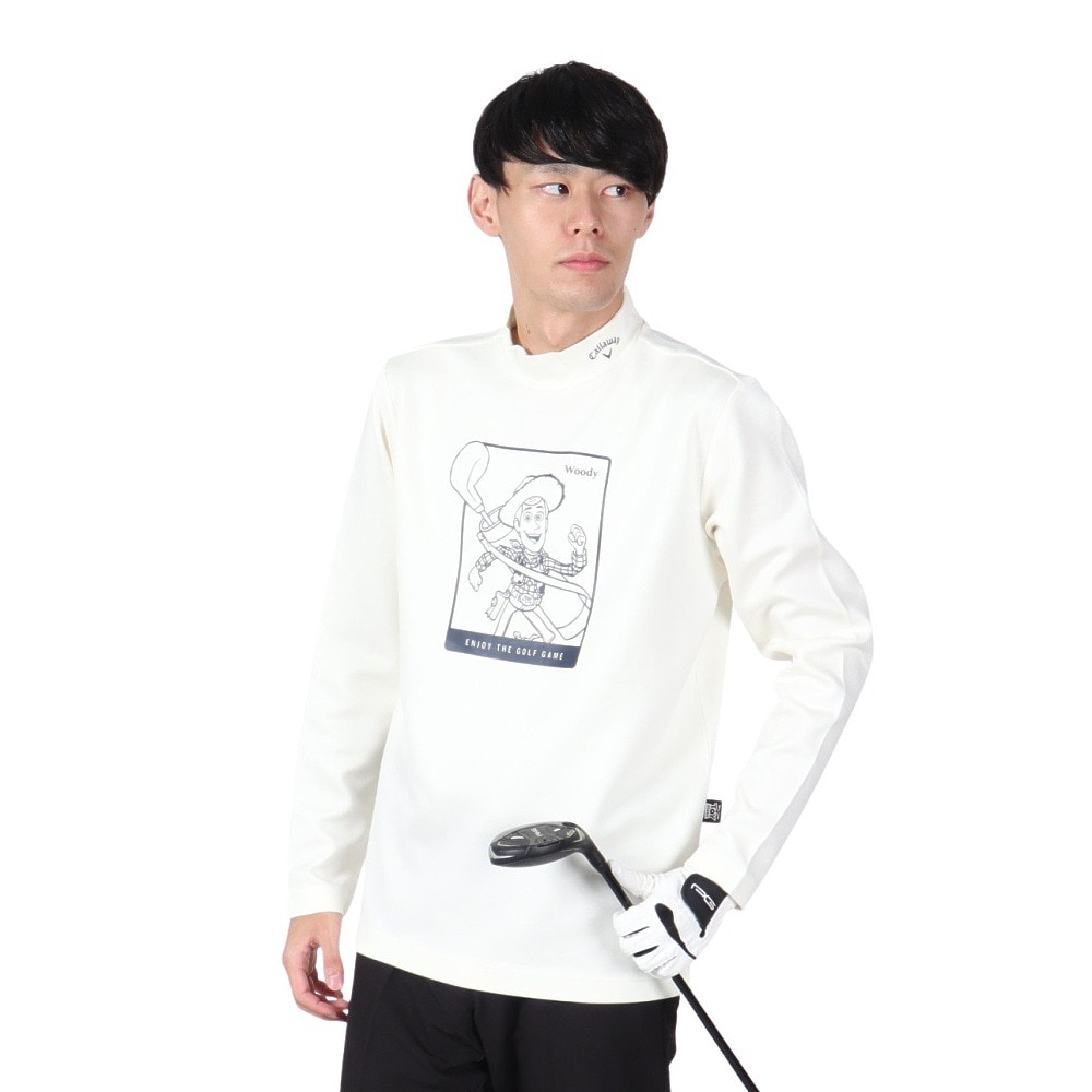 キャロウェイ×クラブハウス モックネックシャツ ホワイト XS ゴルフ メンズ キャロウェイ（CALLAWAY）（メンズ）ゴルフウェア トイ