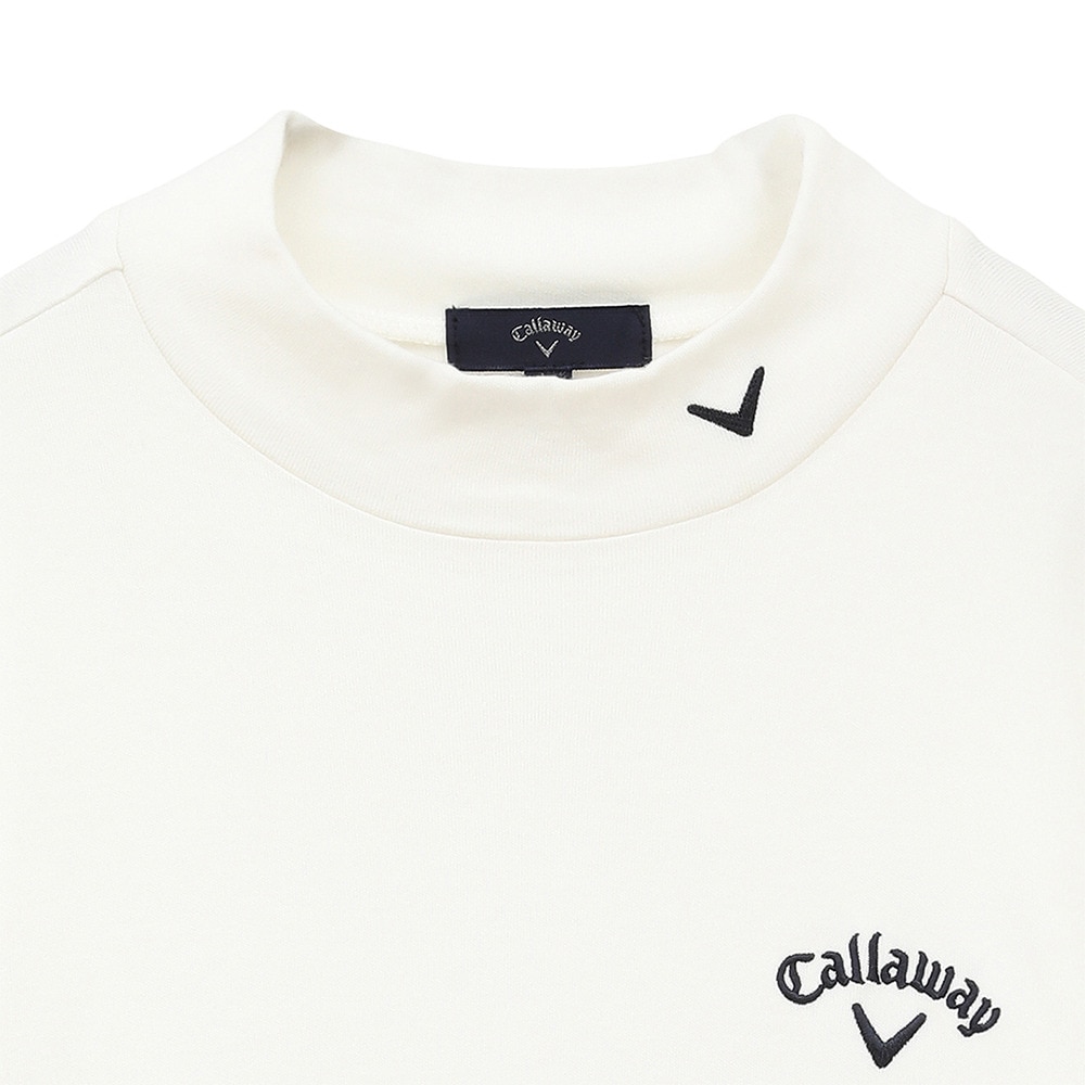キャロウェイ 半袖 モックネック ウェア ホワイト Lサイズ Callaway キャロウェイ ゴルフウェア 半袖シャツ 春 夏