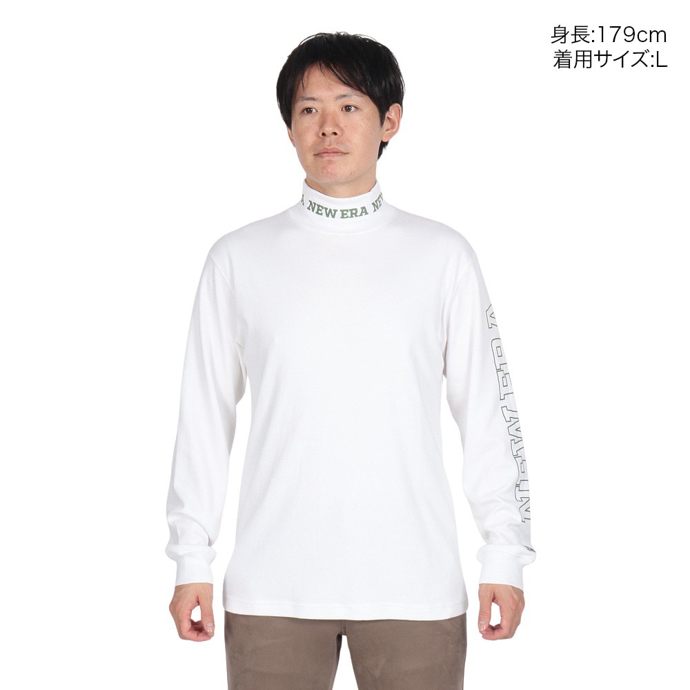 ニューエラ（NEW ERA）（メンズ、レディース）ゴルフウェア 保温 軽量 長袖 スウェット ハイカラー ウォーム Tシャツ Sleeve Logo 14326414