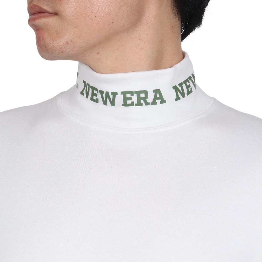 ニューエラ（NEW ERA）（メンズ、レディース）ゴルフウェア 保温 軽量 長袖 スウェット ハイカラー ウォーム Tシャツ Sleeve Logo 14326414