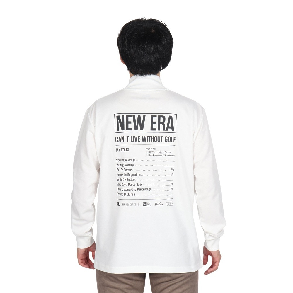 ニューエラ（NEW ERA）（メンズ、レディース）ゴルフウェア 吸汗速乾 スウェット ハイカラー 長袖 パフォーマンス Tシャツ スタッツ 14326421