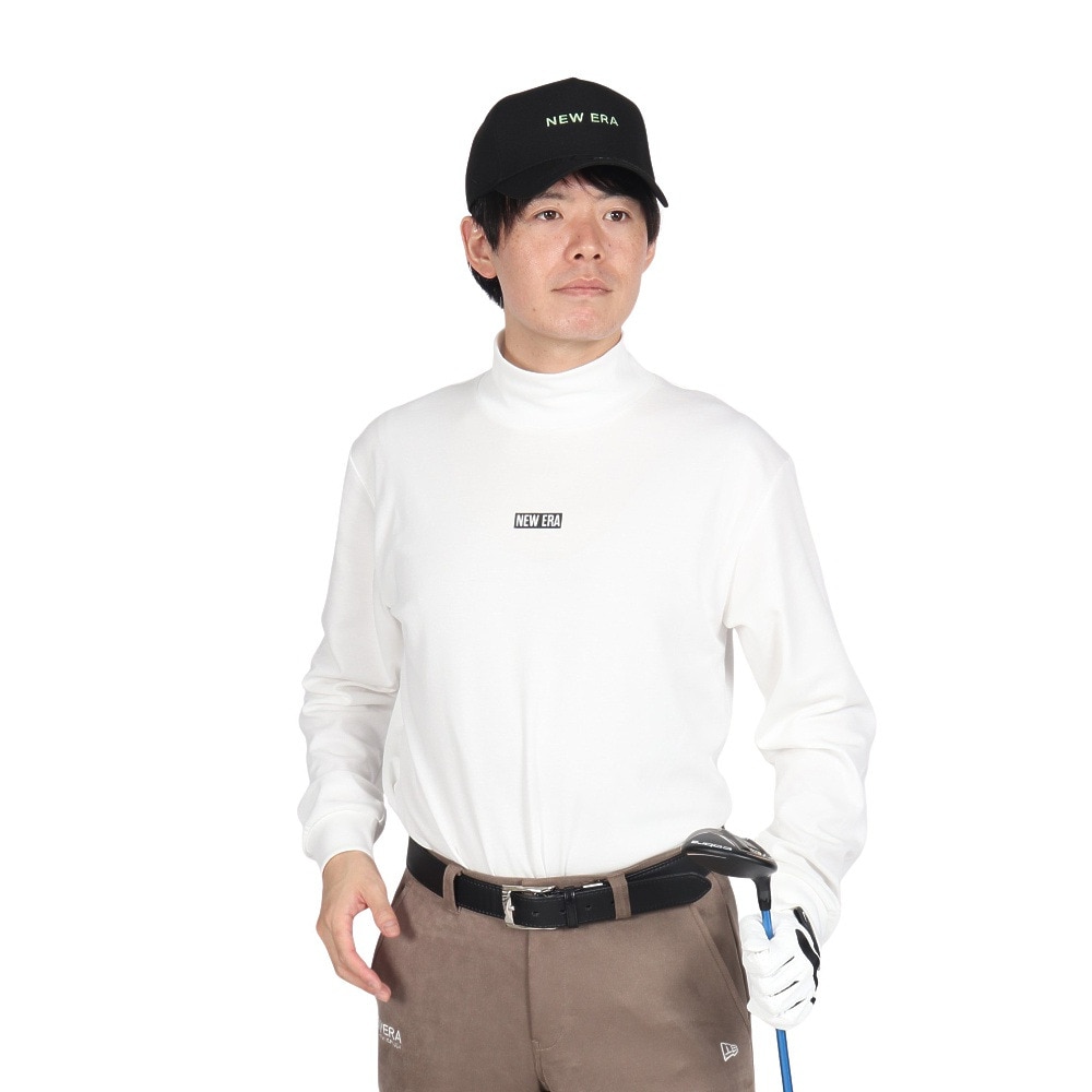 ニューエラ（NEW ERA）（メンズ、レディース）ゴルフウェア 吸汗速乾 スウェット ハイカラー 長袖 パフォーマンス Tシャツ スタッツ 14326421