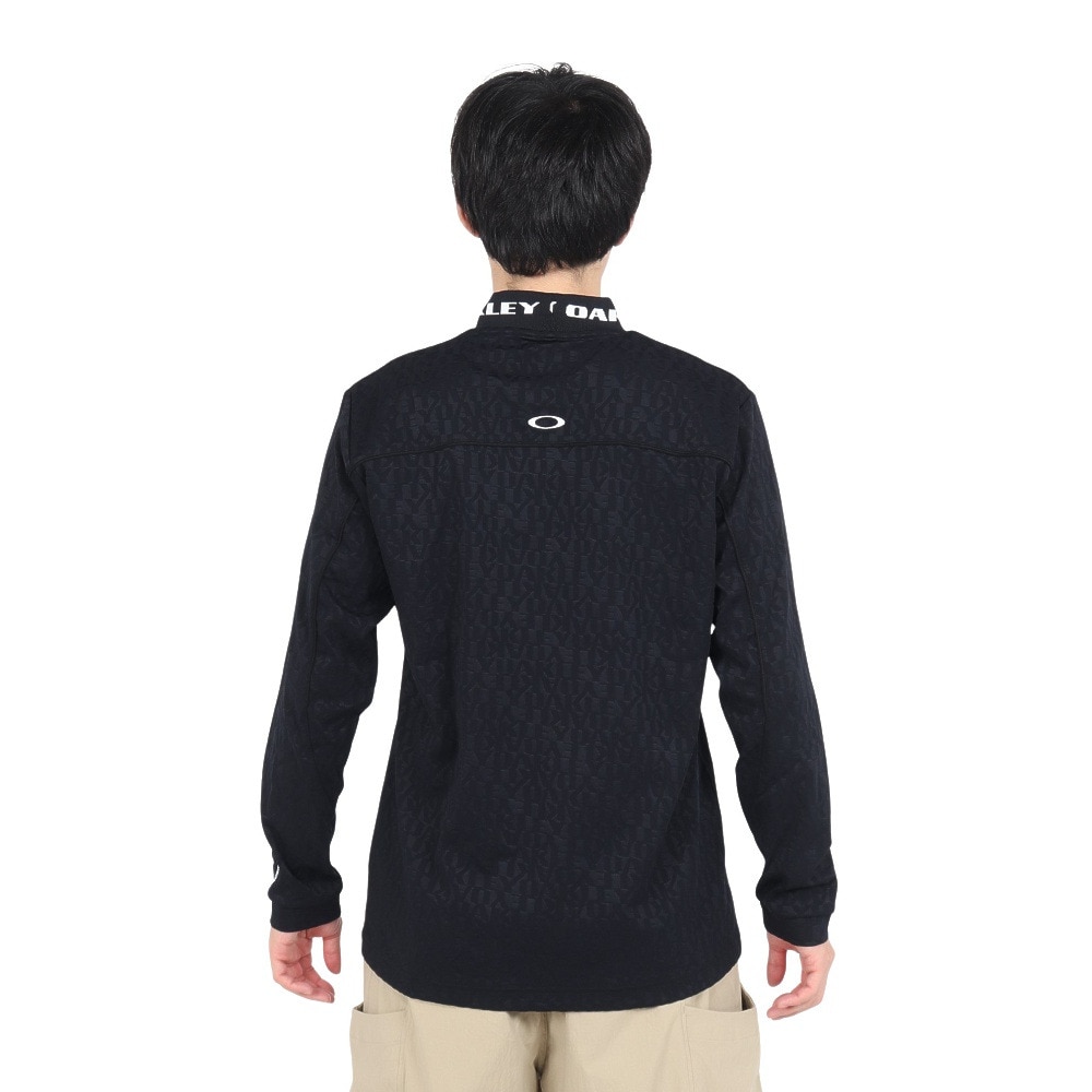オークリー（OAKLEY）（メンズ）ゴルフウェア 長袖 STALWART ジャガード モック シャツ FOA407330-02E