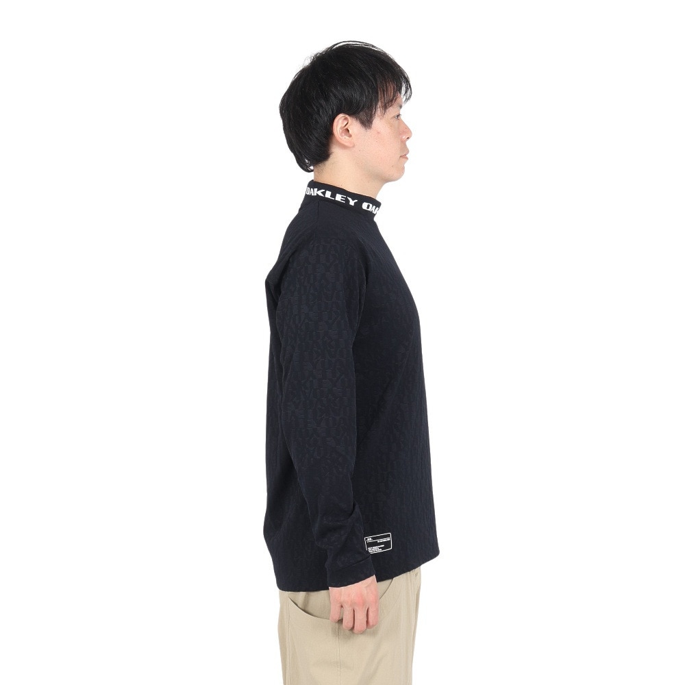 オークリー（OAKLEY）（メンズ）ゴルフウェア 長袖 STALWART ジャガード モック シャツ FOA407330-02E