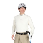 (メンズ)ゴルフウェア 長袖 STALWART ジャガード モック シャツ FOA407330-10R