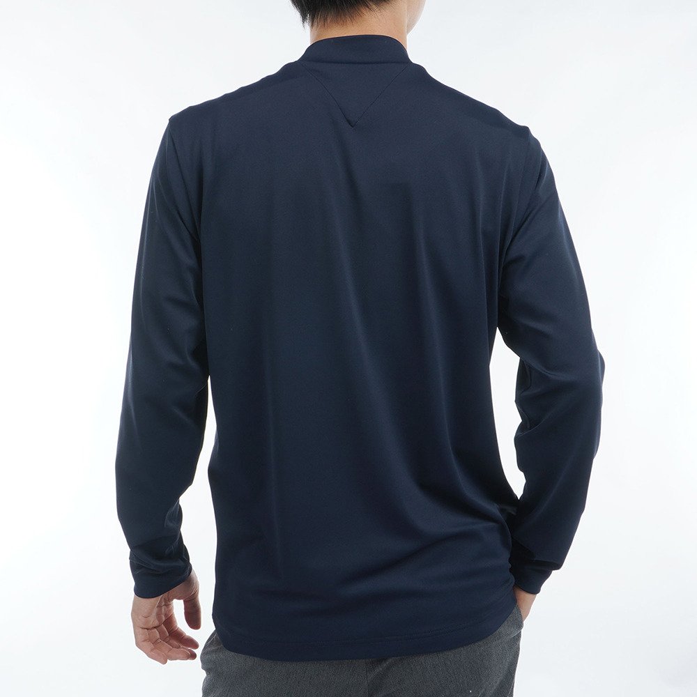 トミーヒルフィガーゴルフ（TOMMY HILFIGER GOLF）（メンズ）ゴルフウェア 長袖モックネックシャツ THMA454-NVY