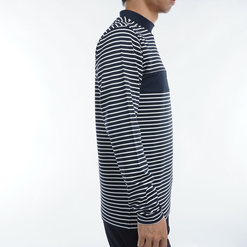 トミー ヒルフィガー ゴルフ（TOMMY HILFIGER GOLF）（メンズ）ゴルフウェア UVカット 長袖モックネックシャツ THMA454-WNVY