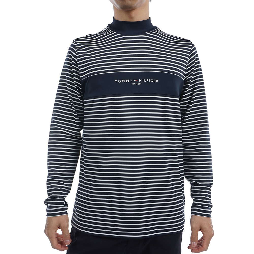 トミー ヒルフィガー ゴルフ（TOMMY HILFIGER GOLF）（メンズ）ゴルフウェア UVカット 長袖モックネックシャツ THMA454-WNVY