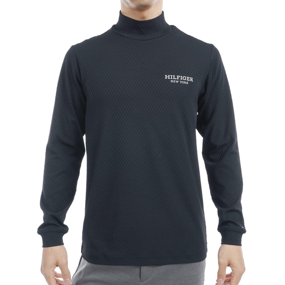 トミー ヒルフィガー ゴルフ（TOMMY HILFIGER GOLF）（メンズ）ゴルフウェア 長袖ハイネックシャツ THMA486-BLK
