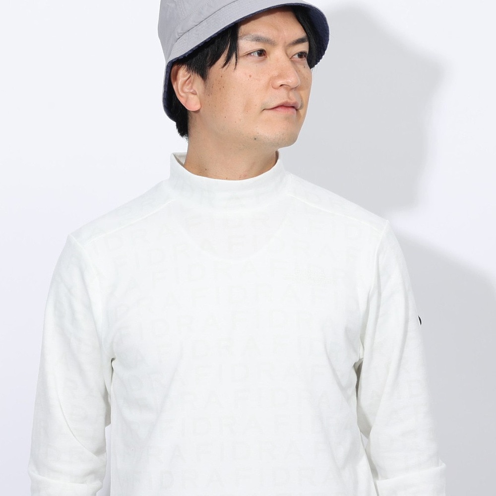   ゴルフウェア L ホワイト フィドラ（FIDRA）（メンズ）ゴルフウェア 吸湿 発熱 FIDRAロゴ