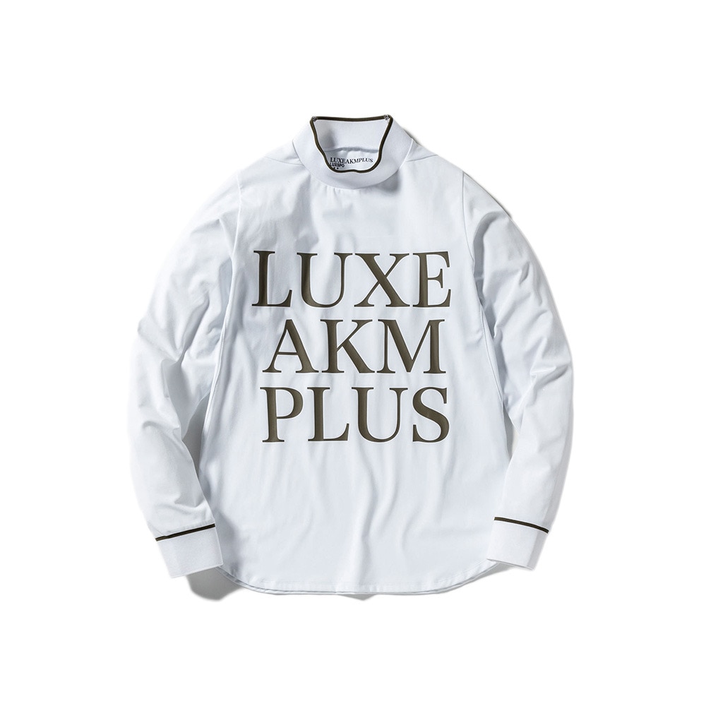 リュクスエイケイエムプラス（LUXEAKMPLU）（メンズ）ゴルフウェア ビッグロゴモックネックインナー LAT-24051white