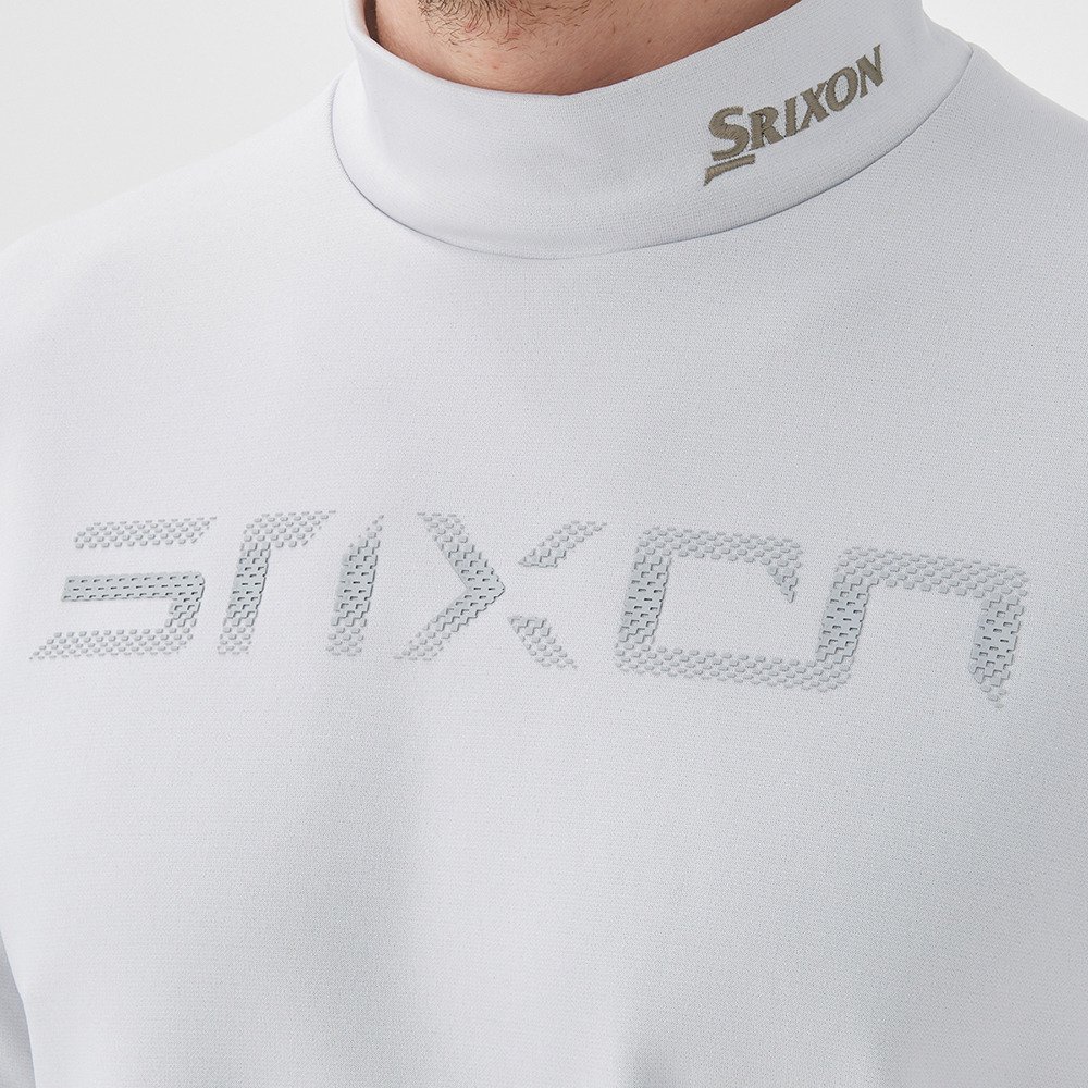 スリクソン（SRIXON）（メンズ）ゴルフウェア 裏起毛 HEAT NAVI モックネックロングスリーブシャツ RG4FLS08M WH00