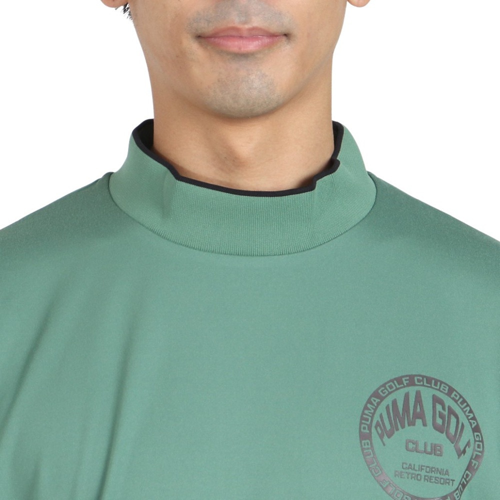 プーマ（PUMA）（メンズ）ゴルフウェア 長袖 ラインカラー モックネック シャツ 631654-03