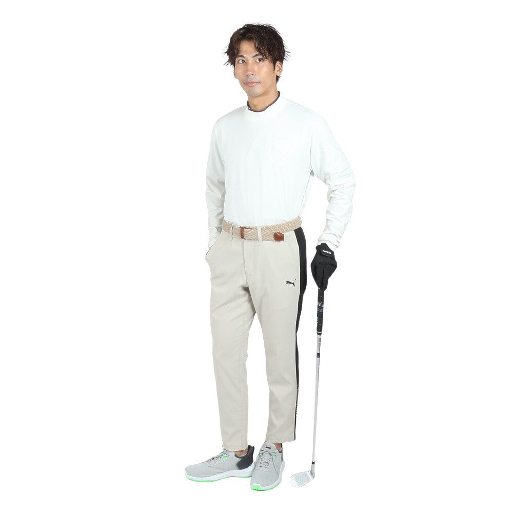 プーマ（PUMA）（メンズ）ゴルフウェア 長袖 ラインカラー モックネック シャツ 631654-04
