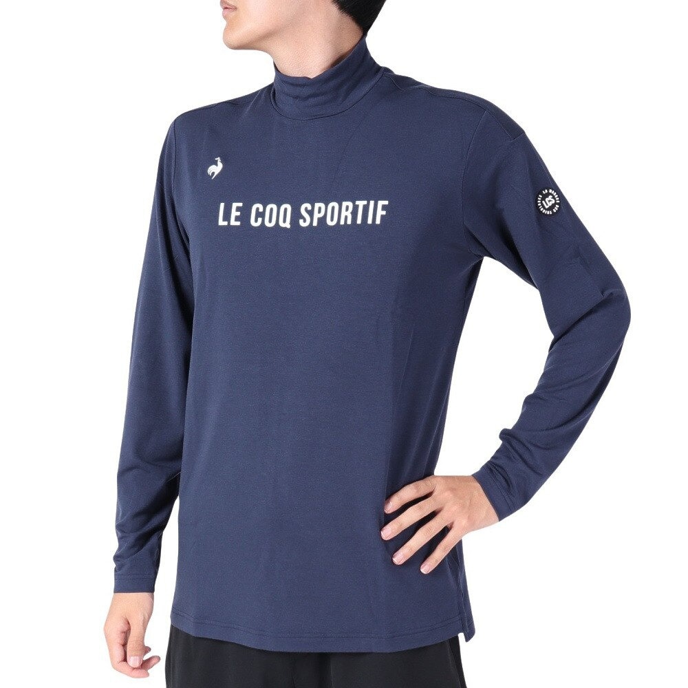 ルコックスポルティフ（lecoqsportif）（メンズ）ゴルフウェア ストレッチフォーサー 長袖ハイネックシャツ QGMWJB12 NV00