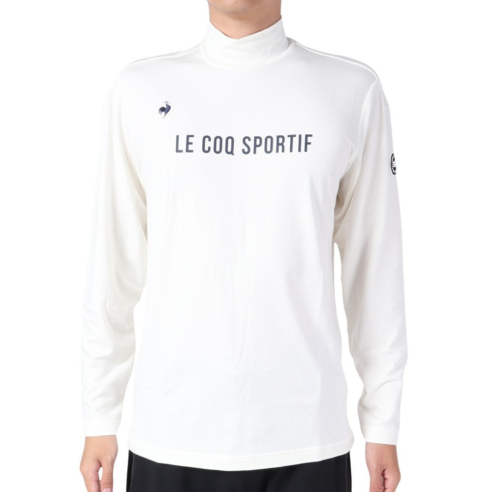 ルコックスポルティフ（lecoqsportif）（メンズ）ゴルフウェア 保温 ストレッチフォーサー 長袖ハイネックシャツ QGMWJB12 WH00