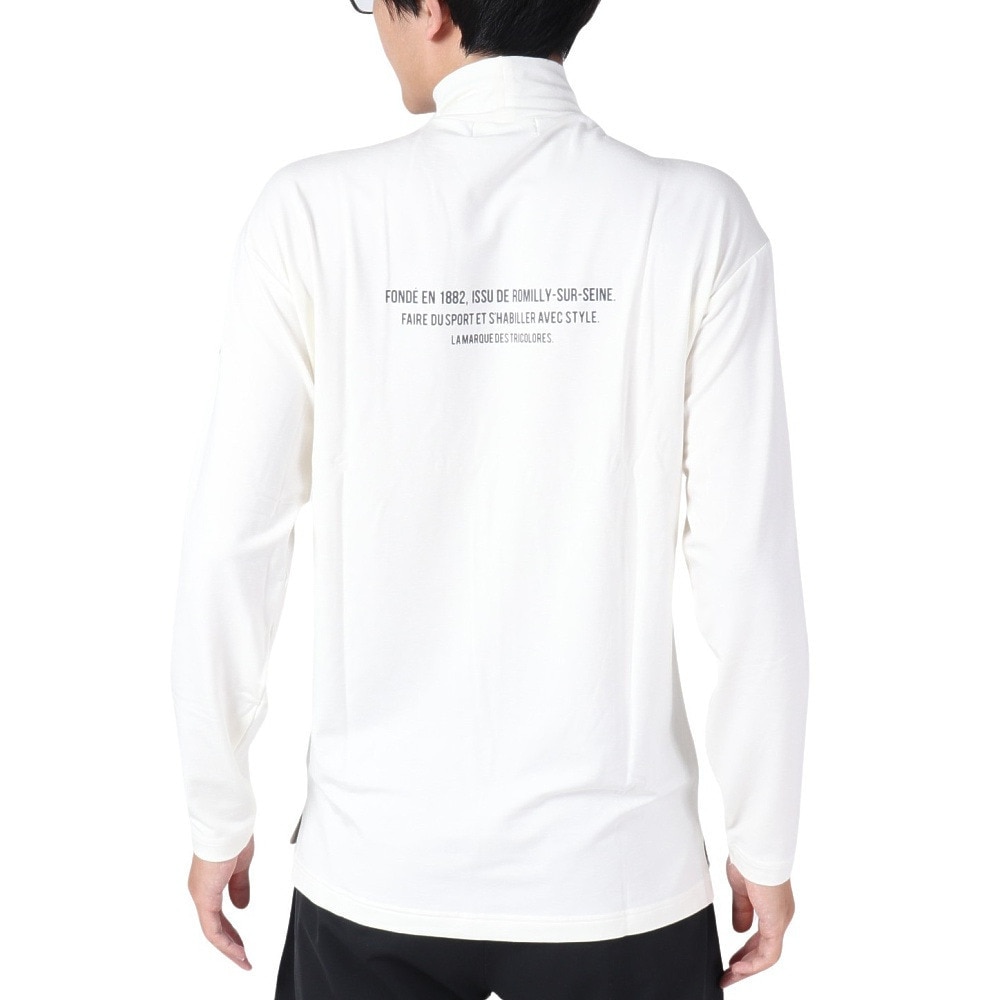 ルコックスポルティフ（lecoqsportif）（メンズ）ゴルフウェア 保温 ストレッチフォーサー 長袖ハイネックシャツ QGMWJB12 WH00