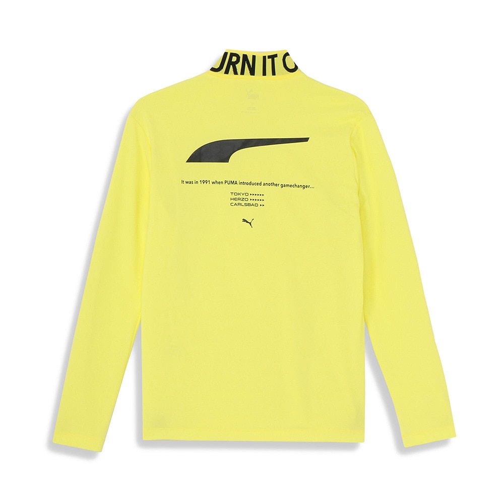 プーマ（PUMA）（メンズ）ゴルフウェア ストレッチスムース スローガンロゴ 長袖モックネックシャツ 62491802