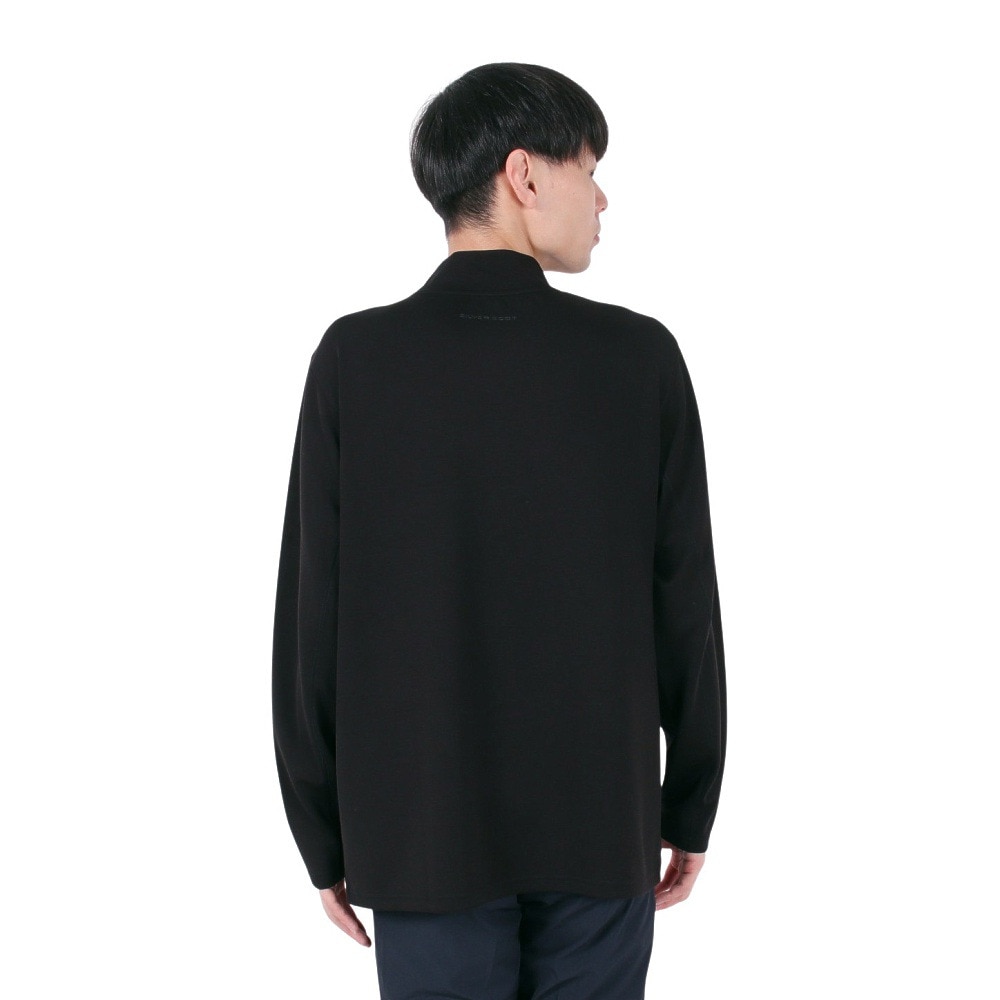 シルバースコット845（SILVERSCOTT845）（メンズ）ゴルフウェア 吸湿発熱 長袖 モックネック シャツ SS24FWT011 BLK
