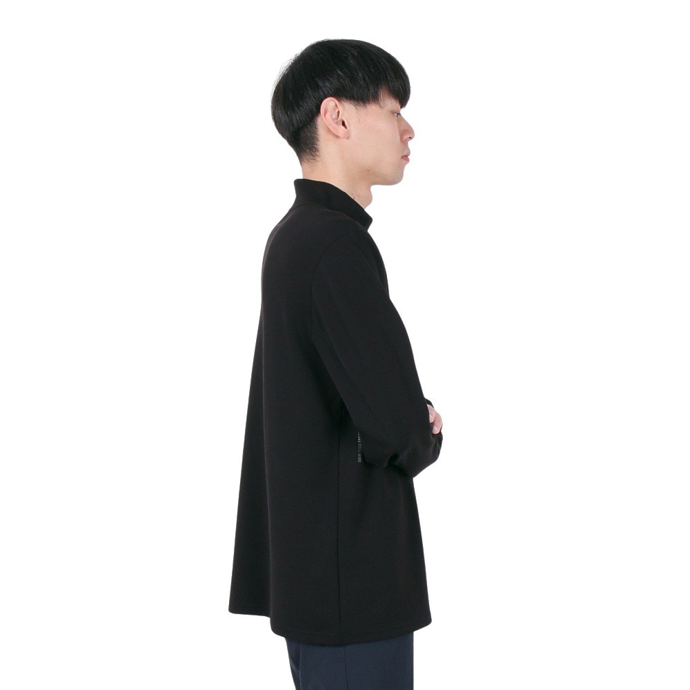 シルバースコット845（SILVERSCOTT845）（メンズ）ゴルフウェア 吸湿発熱 長袖 モックネック シャツ SS24FWT011 BLK