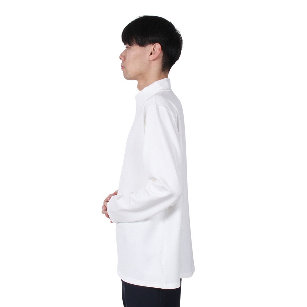 シルバースコット845（SILVERSCOTT845）（メンズ）ゴルフウェア 吸湿発熱 長袖 モックネック シャツ SS24FWT011 WHT