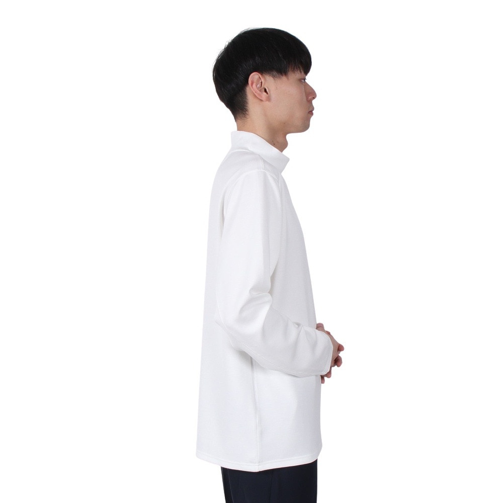 シルバースコット845（SILVERSCOTT845）（メンズ）ゴルフウェア 吸湿発熱 長袖 モックネック シャツ SS24FWT011 WHT