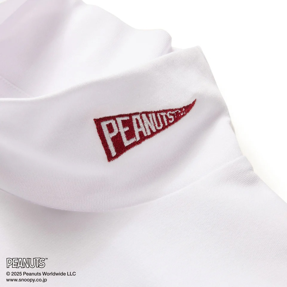 ニューエラ（NEW ERA）（メンズ、レディース）ゴルフウェア 長袖 ハイカラー パフォーマンス Tシャツ PEANUTS ピーナッツ ホワイト 14344459