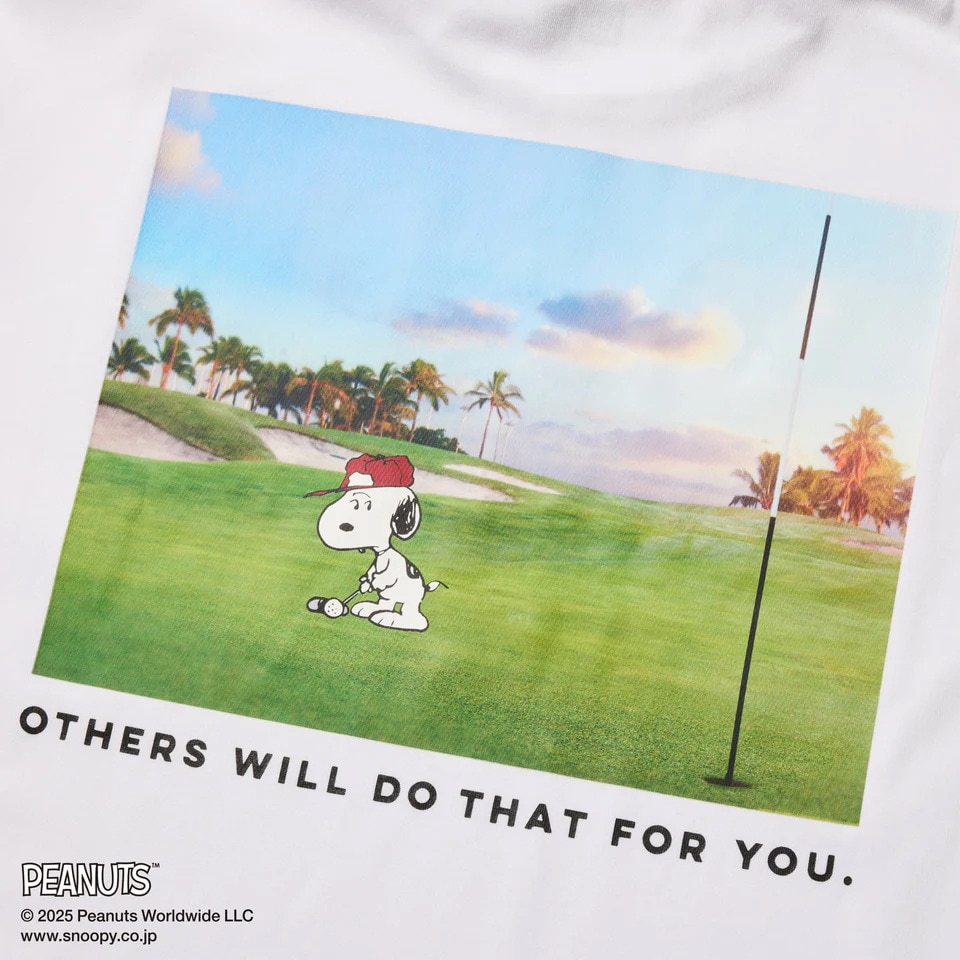 ニューエラ（NEW ERA）（メンズ、レディース）ゴルフウェア 長袖 ハイカラー パフォーマンス Tシャツ PEANUTS ピーナッツ ホワイト 14344459