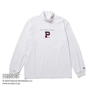 (メンズ、レディース)ゴルフウェア 長袖 ハイカラー パフォーマンス Tシャツ PEANUTS ピーナッツ ホワイト 14344459