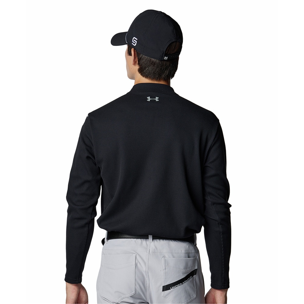 アンダーアーマー（UNDER ARMOUR）（メンズ）ゴルフウェア 吸汗速乾 長袖 ドライブ ワッフル ロングスリーブ モックネック シャツ 6007932 001