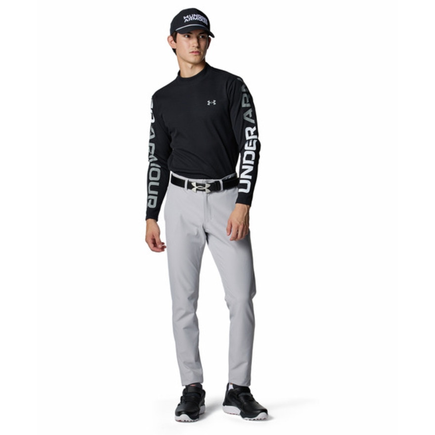 アンダーアーマー（UNDER ARMOUR）（メンズ）ゴルフウェア 吸汗速乾 長袖 ドライブ ワッフル ロングスリーブ モックネック シャツ 6007932 001