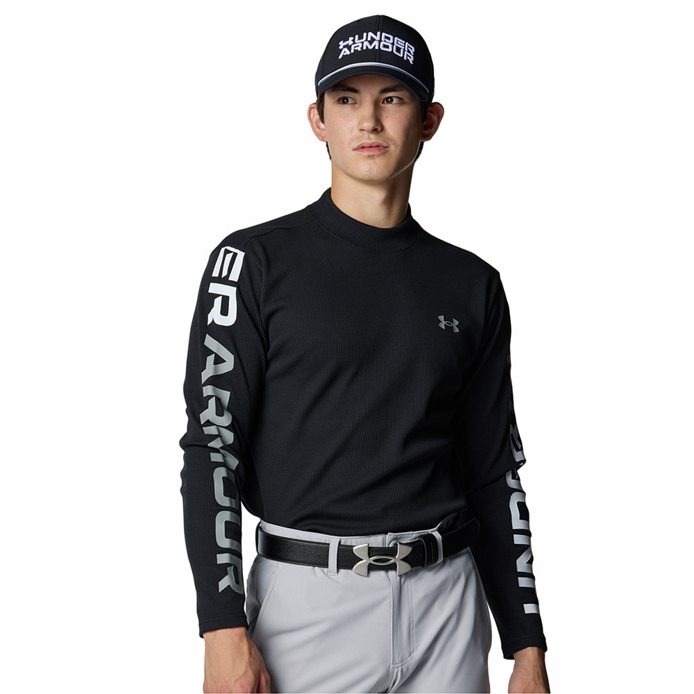 アンダーアーマー（UNDER ARMOUR）（メンズ）ゴルフウェア 吸汗速乾 長袖 ドライブ ワッフル ロングスリーブ モックネック シャツ 6007932 001