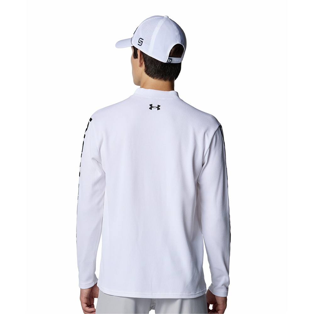 アンダーアーマー（UNDER ARMOUR）（メンズ）ゴルフウェア 吸汗速乾 長袖 ドライブ ワッフル ロングスリーブ モックネック シャツ 6007932 100