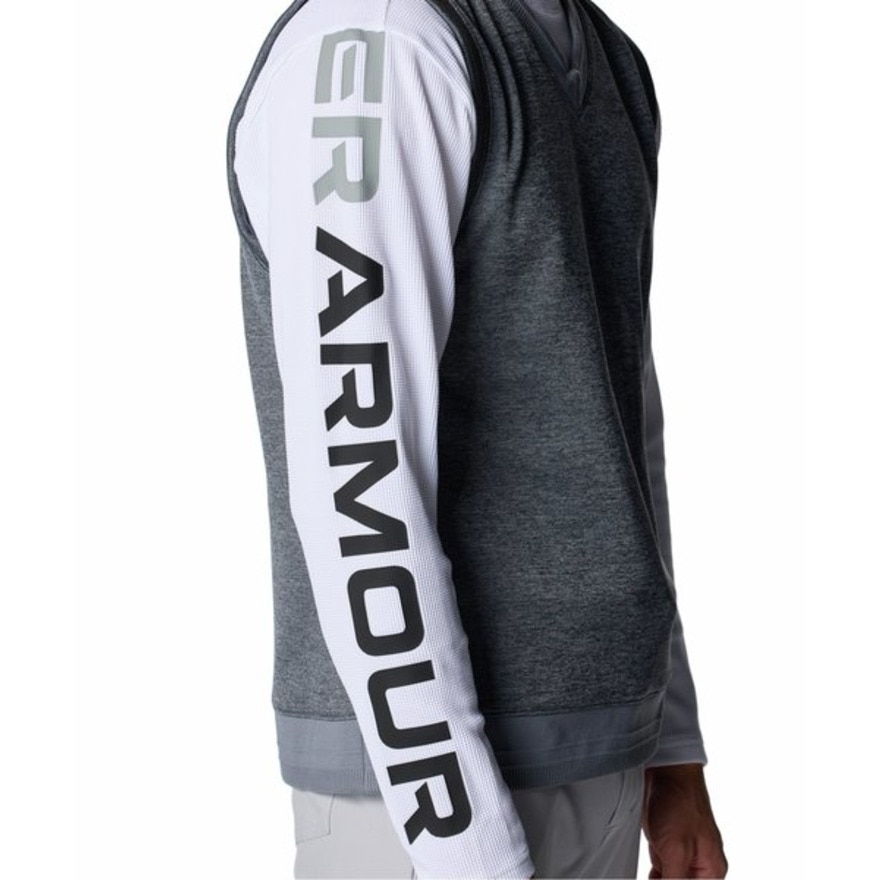 アンダーアーマー（UNDER ARMOUR）（メンズ）ゴルフウェア 吸汗速乾 長袖 ドライブ ワッフル ロングスリーブ モックネック シャツ 6007932 100