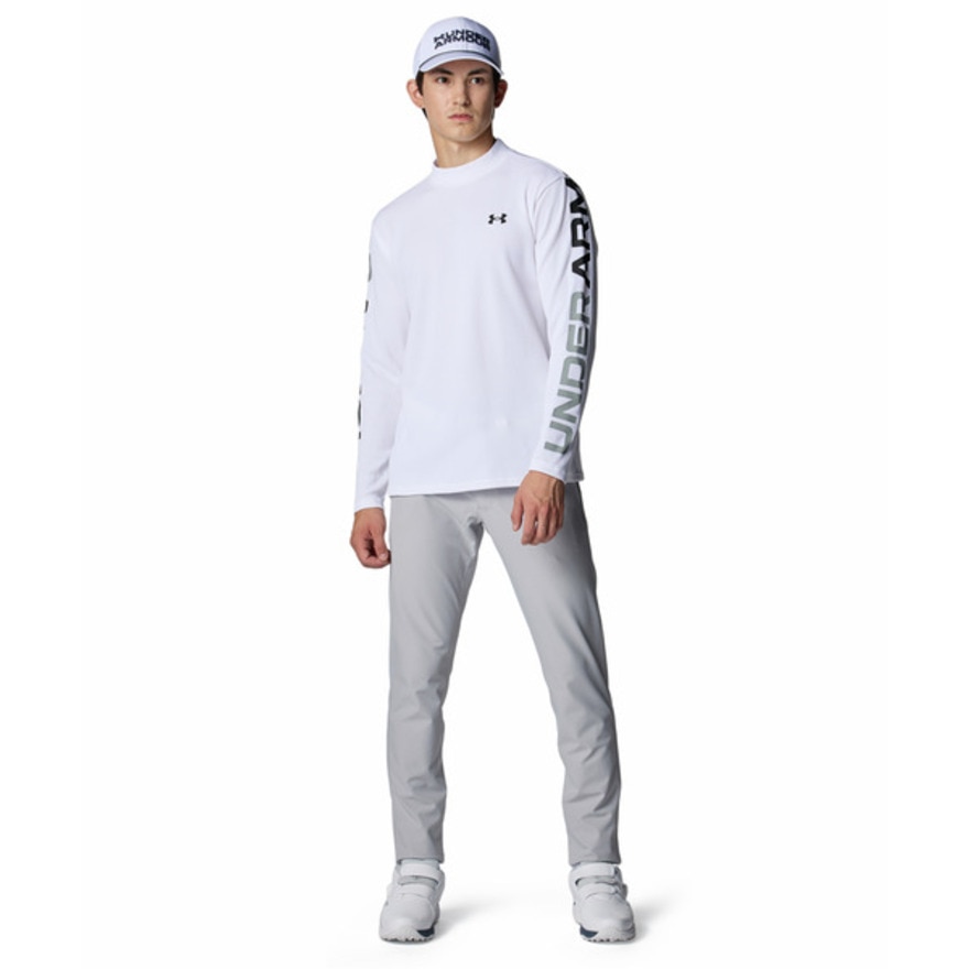 アンダーアーマー（UNDER ARMOUR）（メンズ）ゴルフウェア 吸汗速乾 長袖 ドライブ ワッフル ロングスリーブ モックネック シャツ 6007932 100