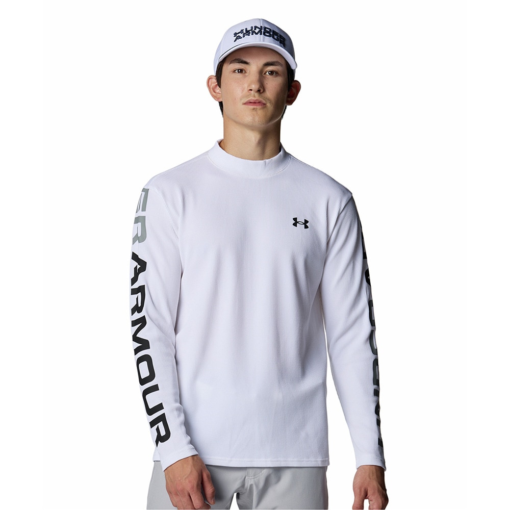 アンダーアーマー（UNDER ARMOUR）（メンズ）ゴルフウェア 吸汗速乾 長袖 ドライブ ワッフル ロングスリーブ モックネック シャツ 6007932 100