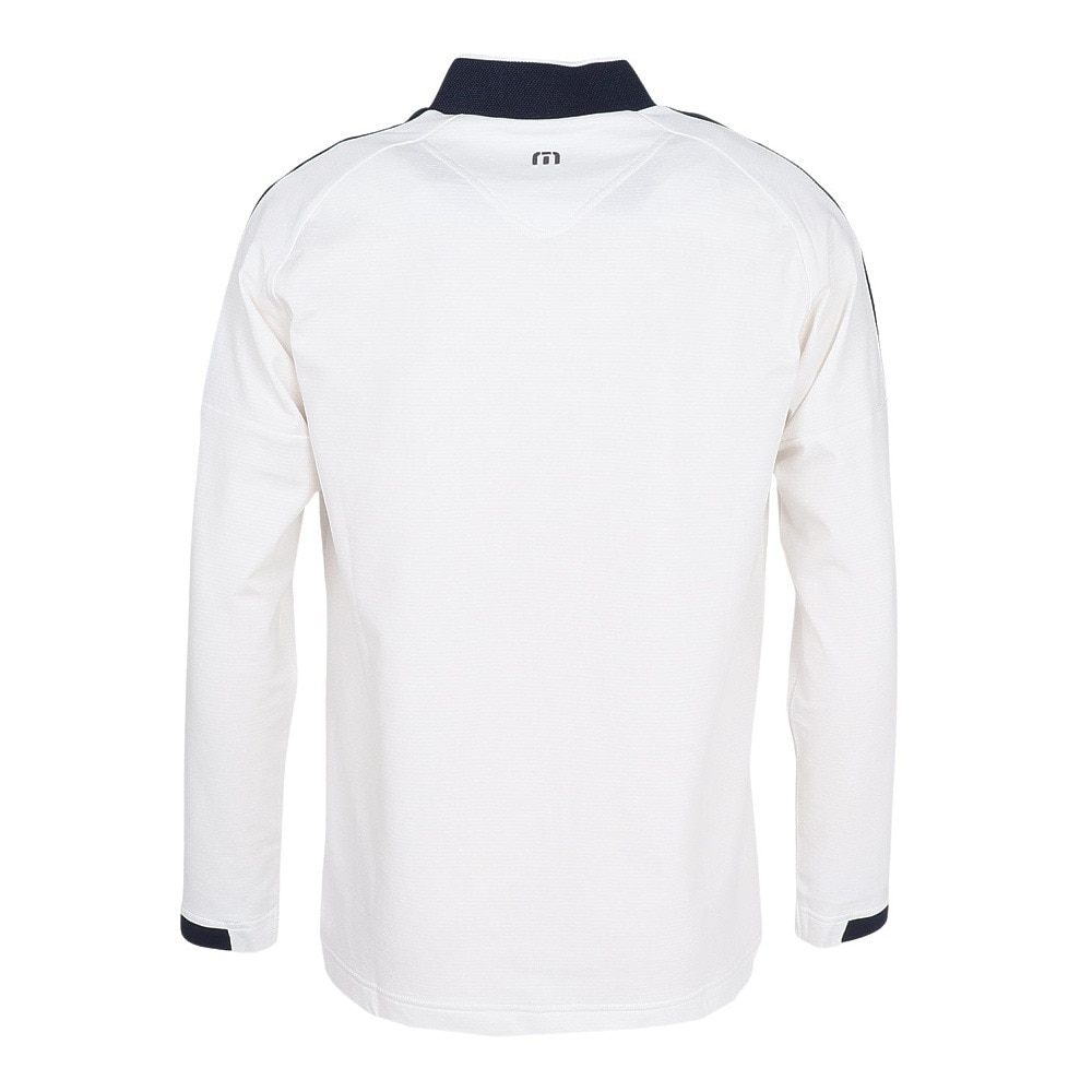 トラヴィスマシュー（Travis Mathew）（メンズ）ゴルフウェア カラット ショルダーライン 長袖 モックネックシャツ 7AM015-1WHT