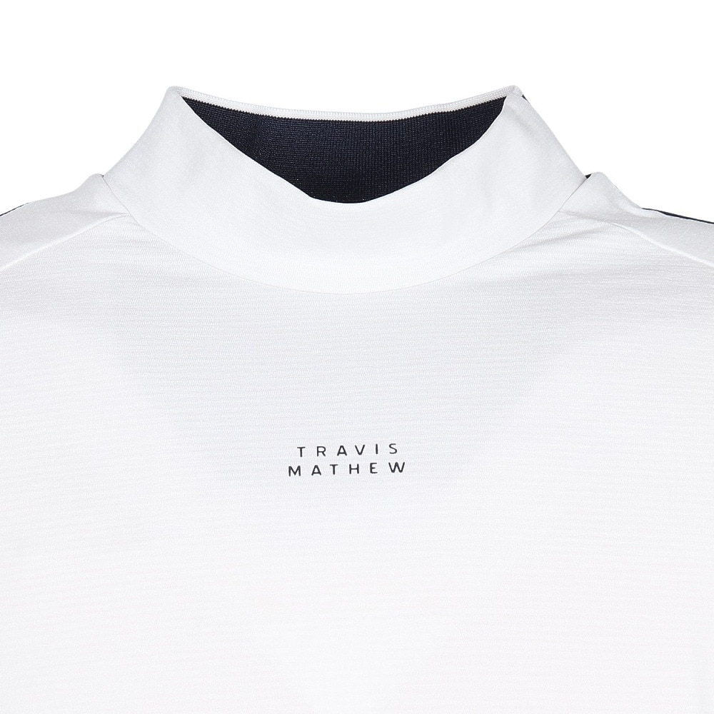 トラヴィスマシュー（Travis Mathew）（メンズ）ゴルフウェア カラット ショルダーライン 長袖 モックネックシャツ 7AM015-1WHT