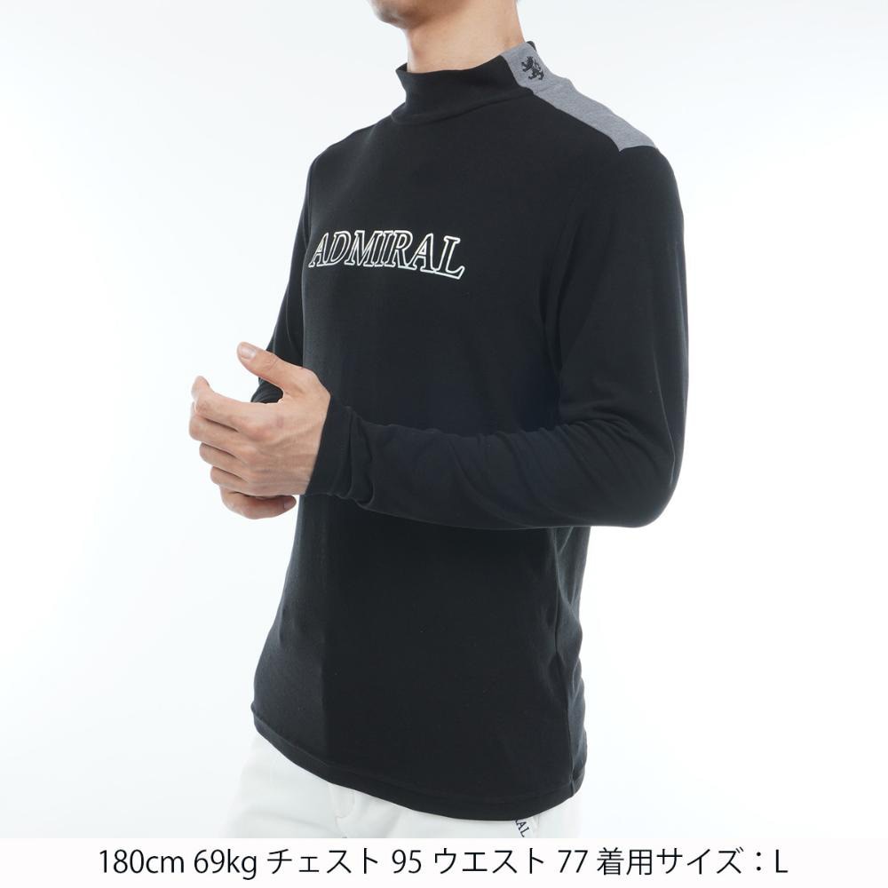 アドミラル ゴルフ（Admiral GOLF）（メンズ）ゴルフウェア 発熱 スエード起毛 ハイネックシャツ 長袖 ADMA575-BLK