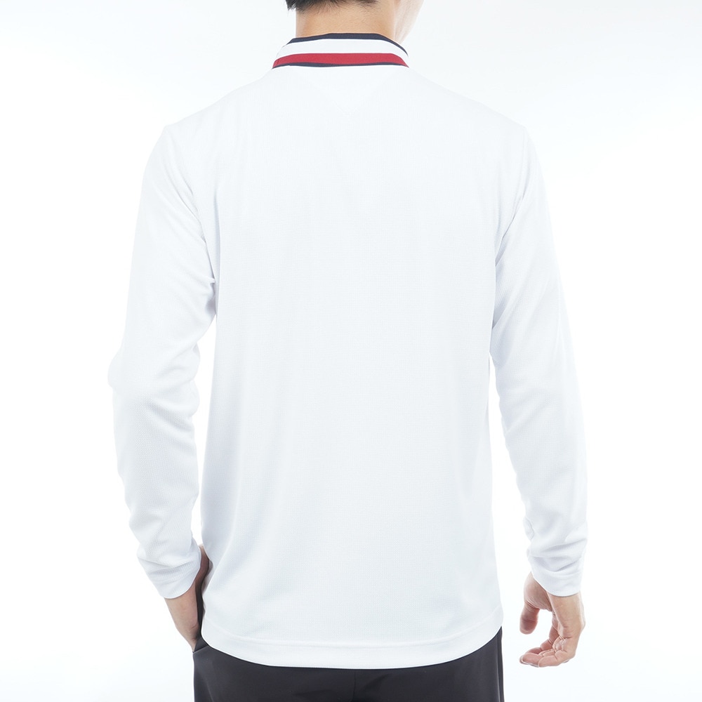 トミー ヒルフィガー ゴルフ（TOMMY HILFIGER GOLF）（メンズ）ゴルフウェア 吸水速乾 シグネチャーリブ 長袖シャツ THMA562-WHT