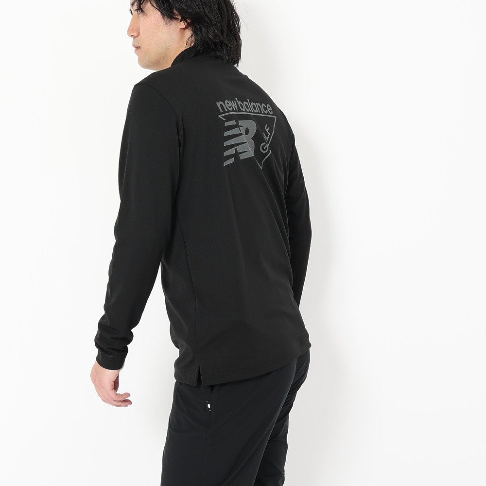 新品 ニューバランスゴルフ アシンメトリー 長袖モックネックシャツ ブラック New Balance Golf（ニューバランスゴルフ） ニューバランス モック