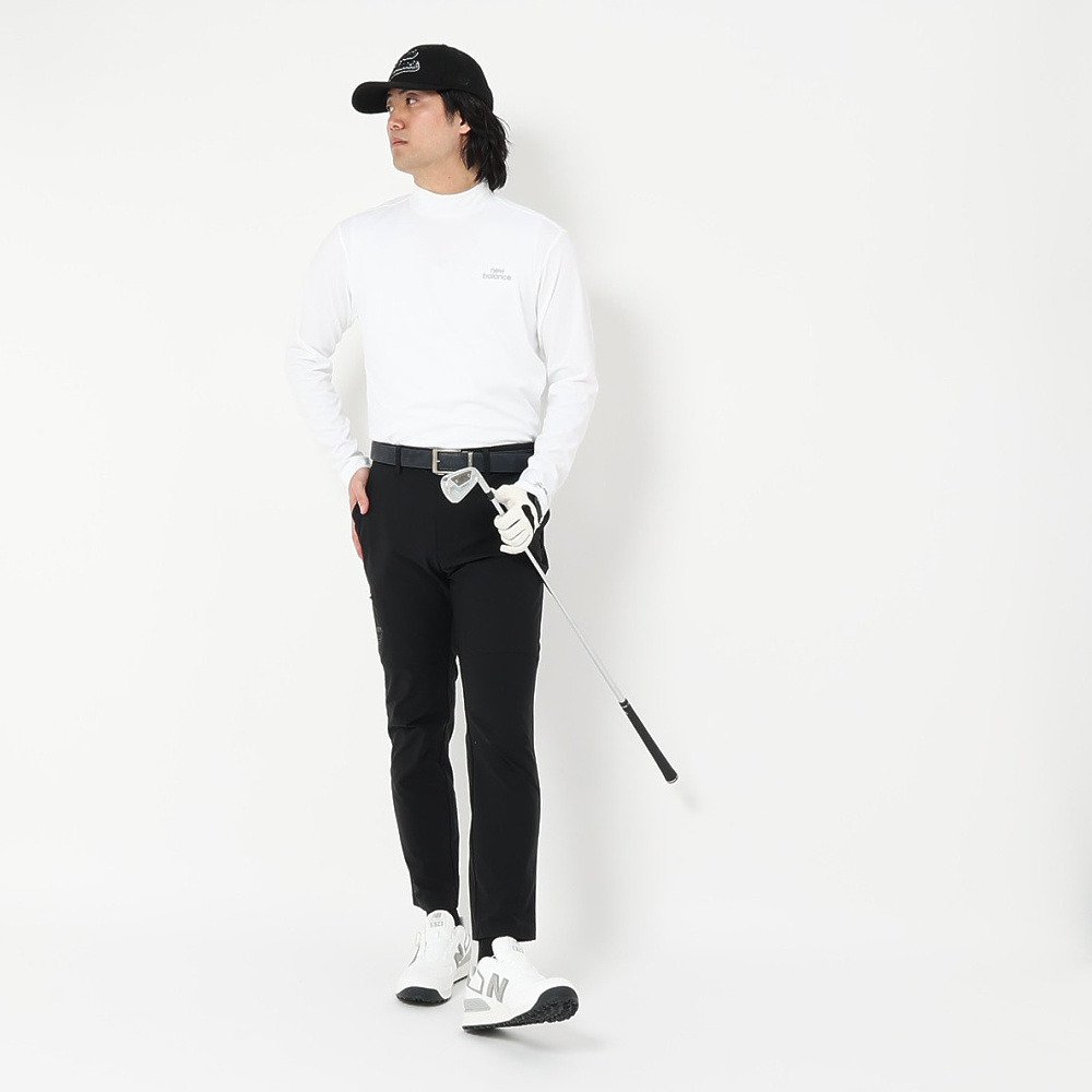 【新品】ニューバランス ゴルフウェア 長袖モックネック ホワイト ニューバランス（new balance）（メンズ）ゴルフウェア 長袖 モック
