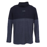 (メンズ)ゴルフウェア バイカラーオフ タートルネック長袖Tシャツ 7AI042