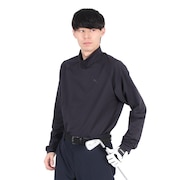 (メンズ)ゴルフウェア 裏起毛 バックプリント 長袖 タートルネック 631655