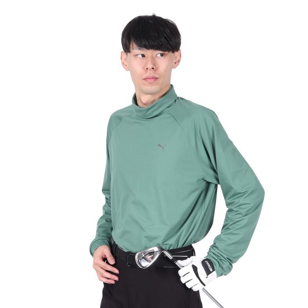 プーマ（PUMA）（メンズ）ゴルフウェア 裏起毛 バックプリント 長袖 
