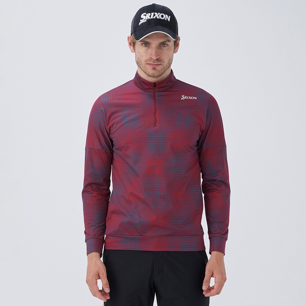 スリクソン（SRIXON）（メンズ）ゴルフウェア ストレッチ 長袖 グラフチェックプリント・プロスタイルロングスリーブシャツ RG4FLS03M WR00