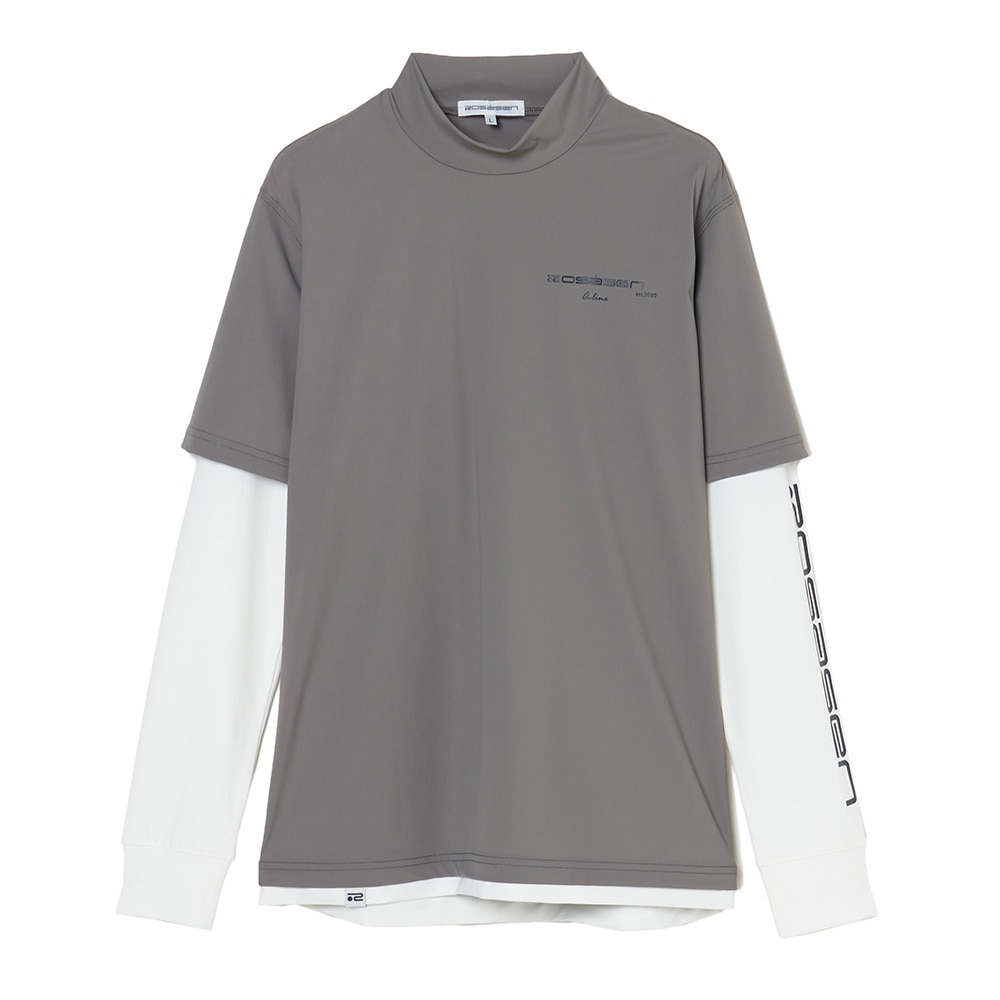 ROSASEN（メンズ）ゴルフウェア UVケア 長袖 レイヤードロングシャツ 047-23311-25SS-013